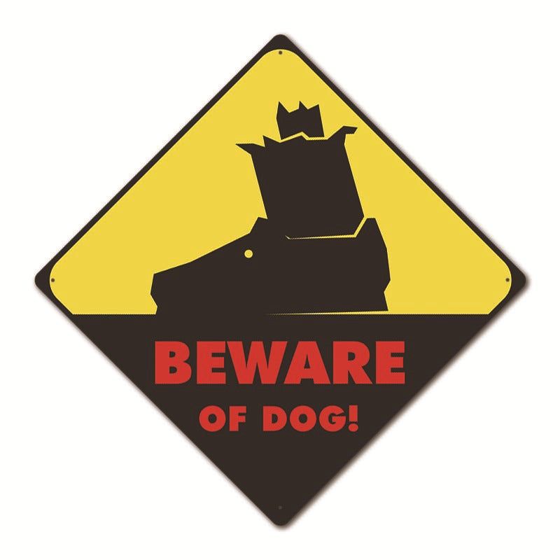 New Beware of Dogs Retro Flat Metal Painting Caution Dogs Yard Garden Sign Warning Sign Petzymart