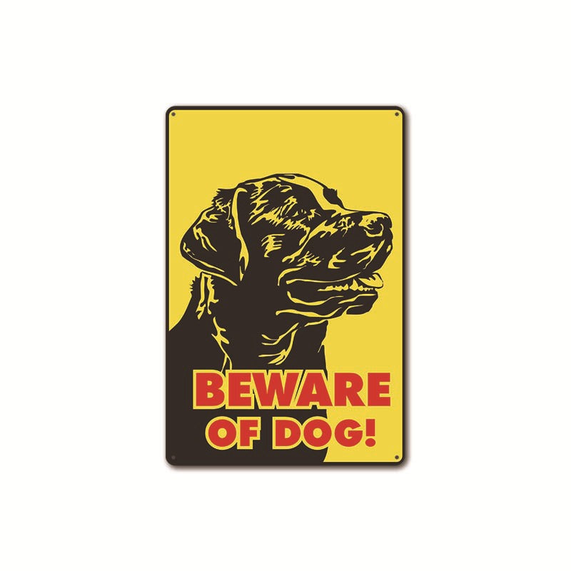 New Beware of Dogs Retro Flat Metal Painting Caution Dogs Yard Garden Sign Warning Sign Petzymart