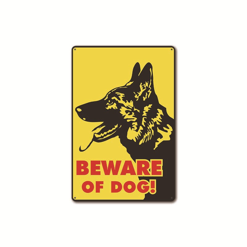 New Beware of Dogs Retro Flat Metal Painting Caution Dogs Yard Garden Sign Warning Sign Petzymart