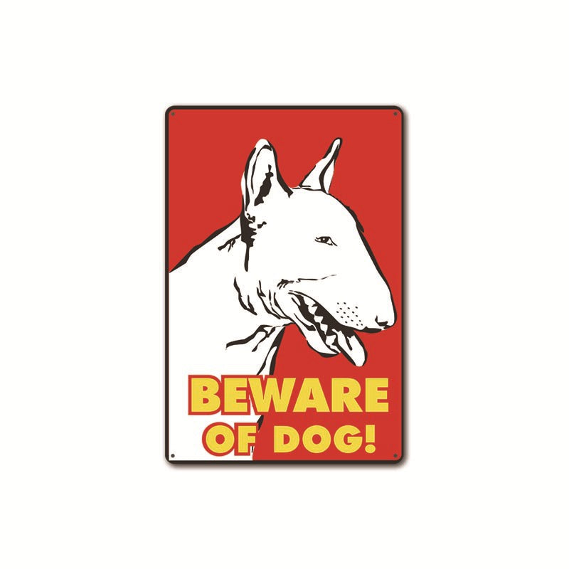 New Beware of Dogs Retro Flat Metal Painting Caution Dogs Yard Garden Sign Warning Sign Petzymart