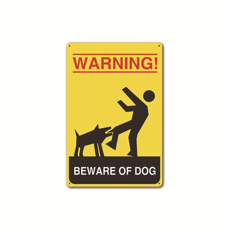 New Beware of Dogs Retro Flat Metal Painting Caution Dogs Yard Garden Sign Warning Sign Petzymart