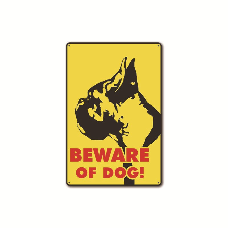 New Beware of Dogs Retro Flat Metal Painting Caution Dogs Yard Garden Sign Warning Sign Petzymart