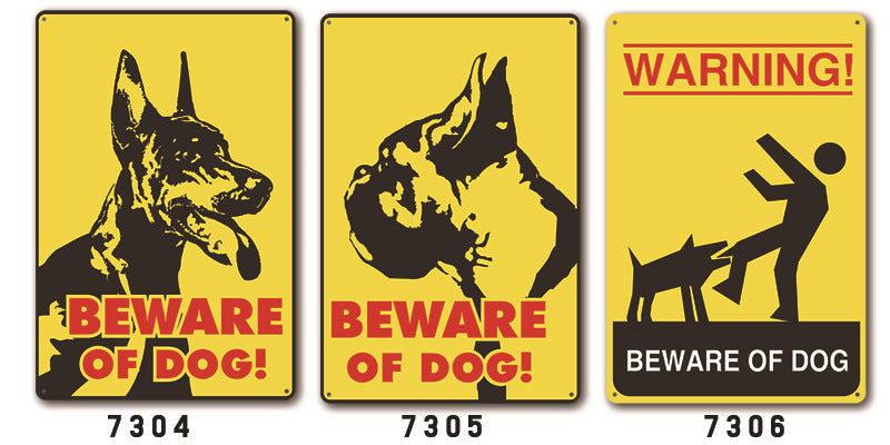 New Beware of Dogs Retro Flat Metal Painting Caution Dogs Yard Garden Sign Warning Sign Petzymart