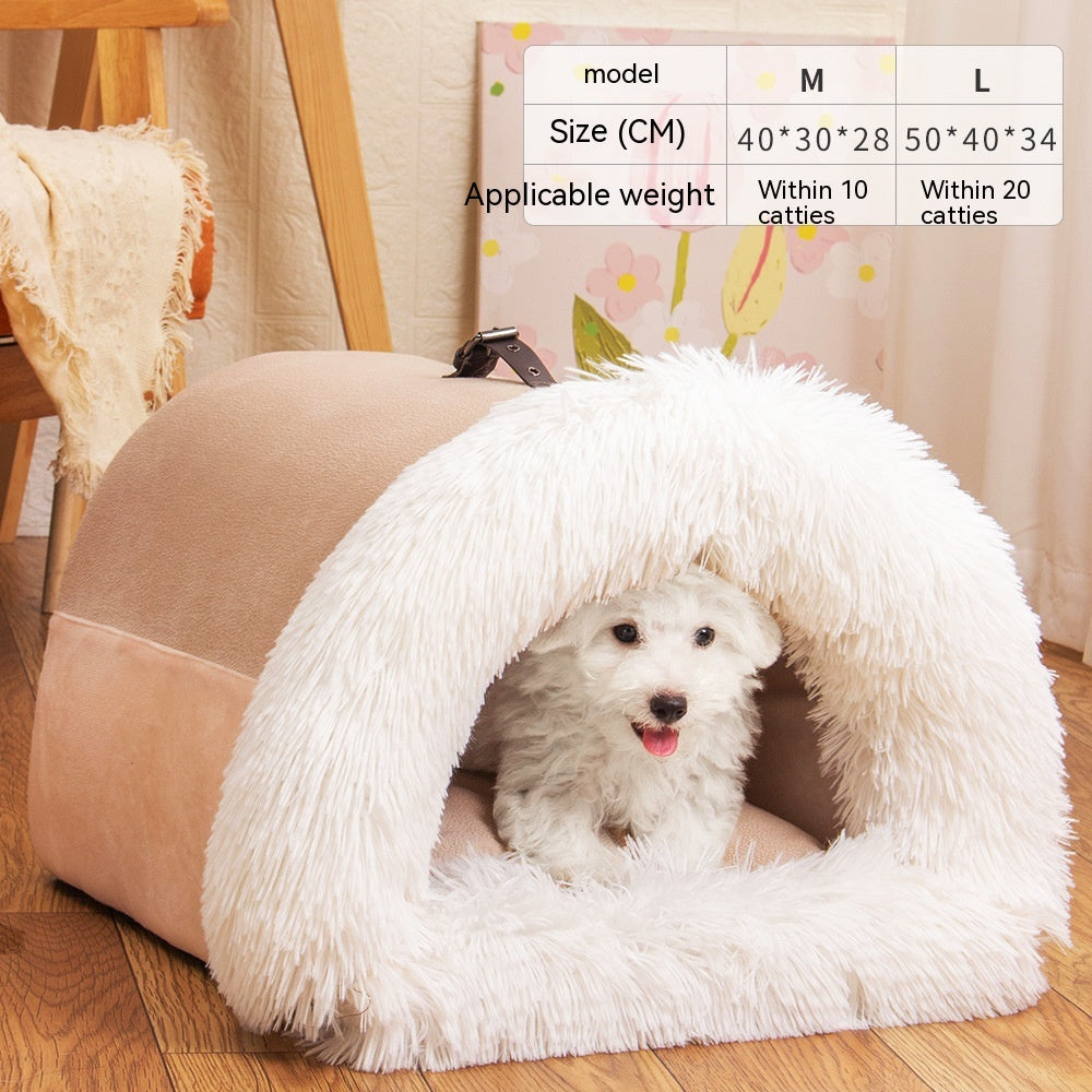 New Splice Portable Pet Nest Portable Autumn And Winter Warm Dog Nest Moisture-proof Long Fur Cat Nest Cross Border Pet Nest Petzymart