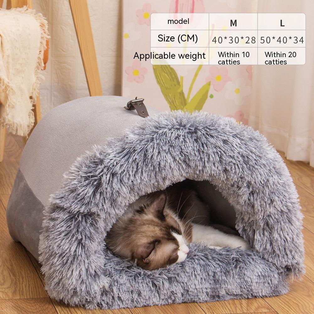 New Splice Portable Pet Nest Portable Autumn And Winter Warm Dog Nest Moisture-proof Long Fur Cat Nest Cross Border Pet Nest Petzymart