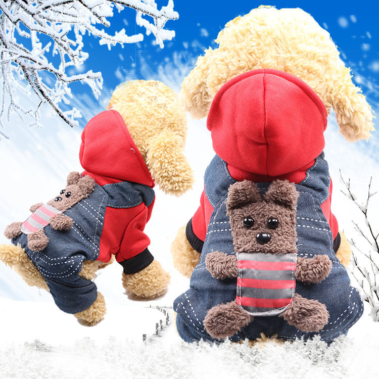 New Year Dog Cat Clothes Accessories Pet Supplies Fall winter Four Legged Cotton-padded Clothes Petzymart