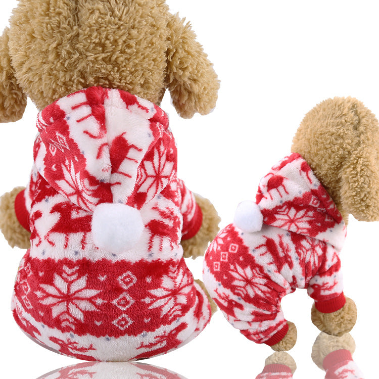 New Year Dog Cat Clothes Accessories Pet Supplies Fall winter Four Legged Cotton-padded Clothes Petzymart