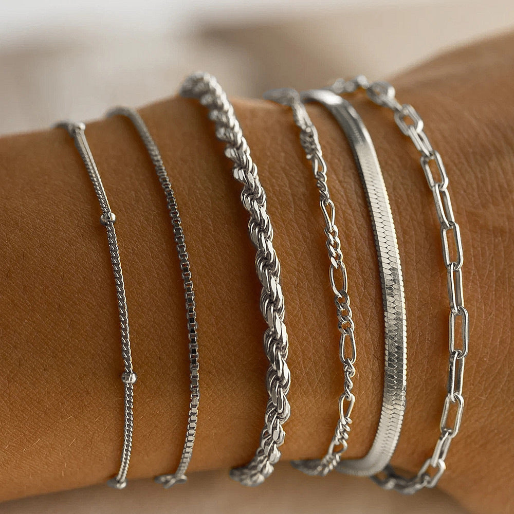 Simple Metal Multi-Layer Bracelet