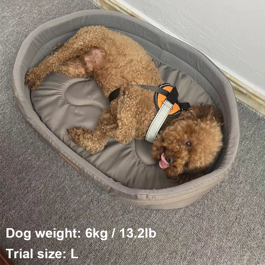 Oval Dog Bed, Large Space Pet Bed, Oxford Cloth Waterproof, Dual-Purpose Inner Pad Petzymart