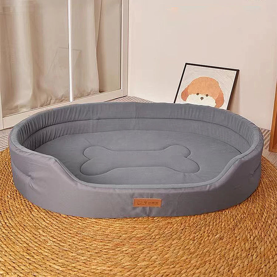 Oval Dog Bed, Large Space Pet Bed, Oxford Cloth Waterproof, Dual-Purpose Inner Pad Petzymart