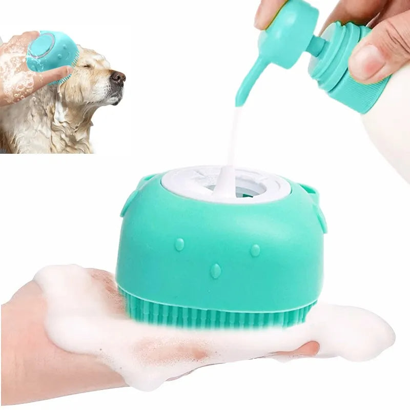 Pet Bathing Brush Soft Silicone Massager Shower Gel Petzymart