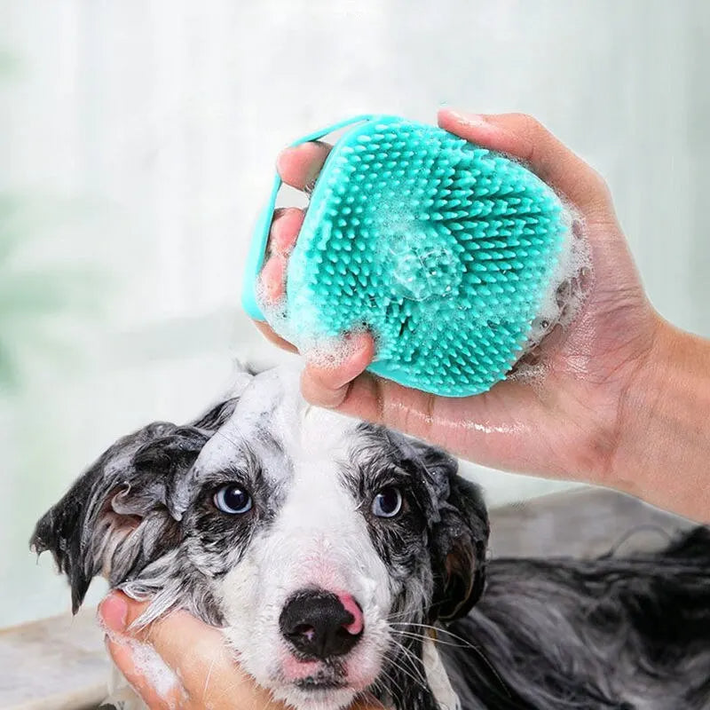 Pet Bathing Brush Soft Silicone Massager Shower Gel Petzymart