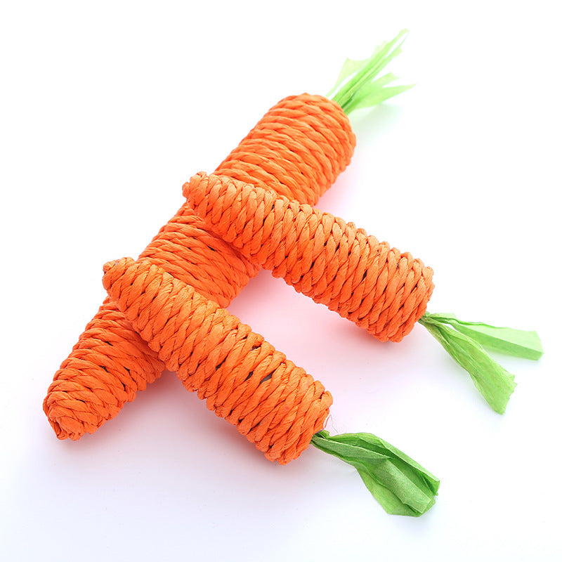 Pet Cat Toy Cute Pet Supplies Paper String Decorations Carrot Petzymart