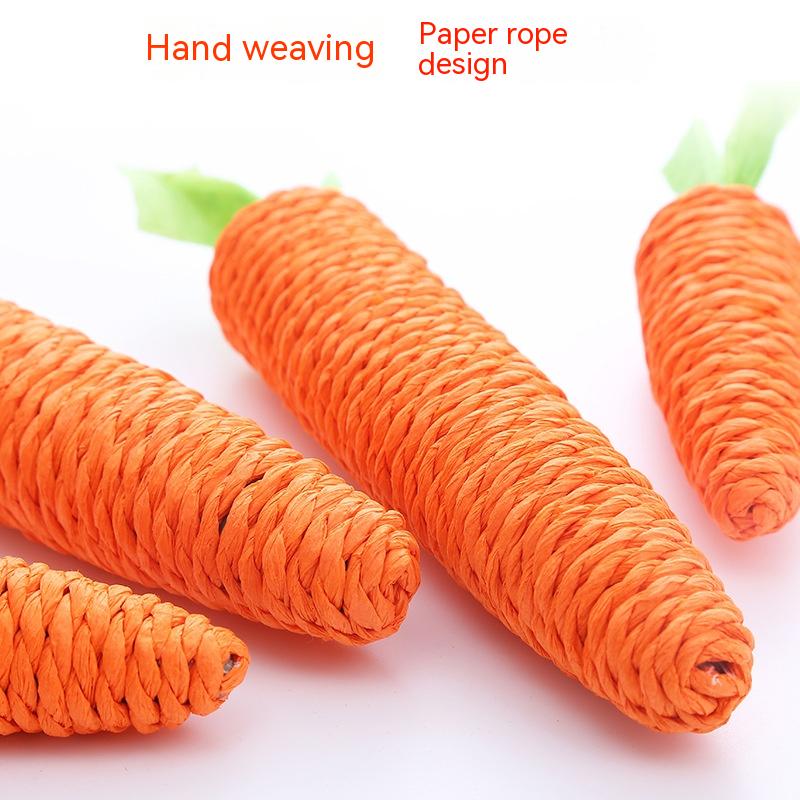 Pet Cat Toy Cute Pet Supplies Paper String Decorations Carrot Petzymart