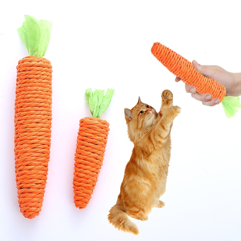 Pet Cat Toy Cute Pet Supplies Paper String Decorations Carrot Petzymart