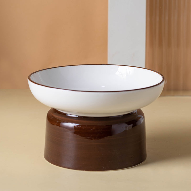 Pet Cats And Dogs Ceramic Tall Slanted Bowl Petzymart