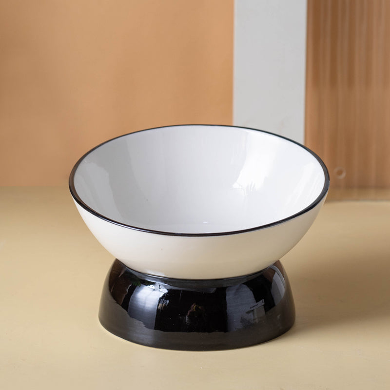 Pet Cats And Dogs Ceramic Tall Slanted Bowl Petzymart