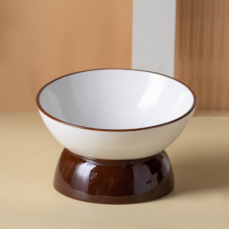 Pet Cats And Dogs Ceramic Tall Slanted Bowl Petzymart