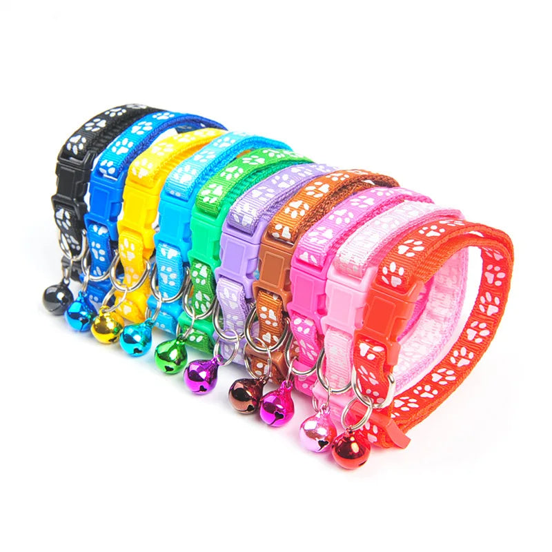 Pet Cats Collar Colorful Pattern Cute Bell Adjustable Petzymart