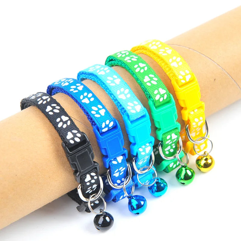 Pet Cats Collar Colorful Pattern Cute Bell Adjustable Petzymart