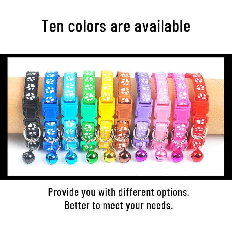 Pet Cats Collar Colorful Pattern Cute Bell Adjustable Petzymart