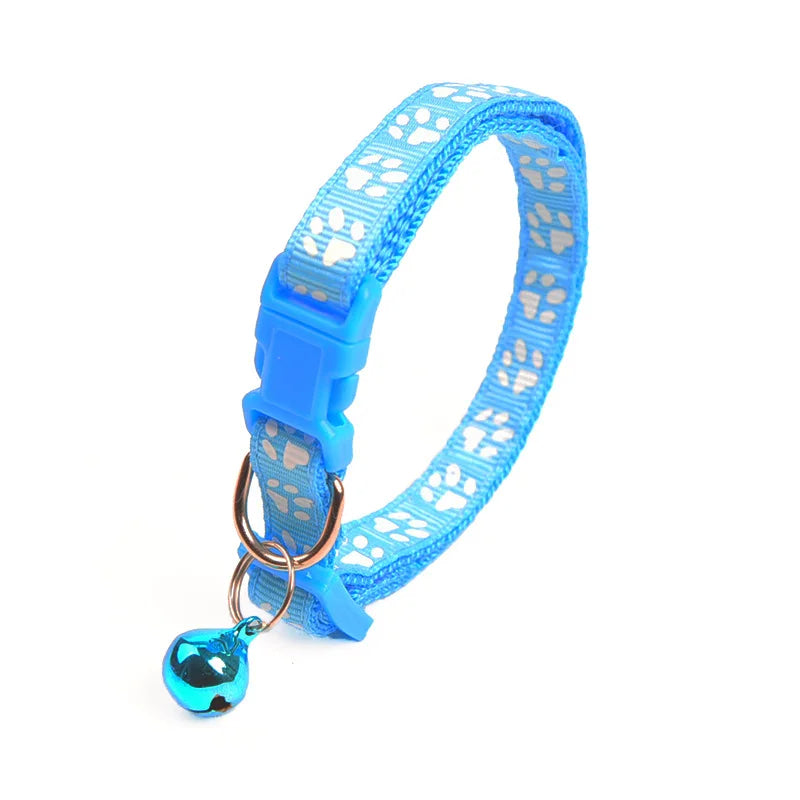 Pet Cats Collar Colorful Pattern Cute Bell Adjustable Petzymart