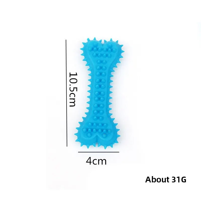 Pet Chew Toy Soft Rubber Bite-resistance Bone Shape Petzymart