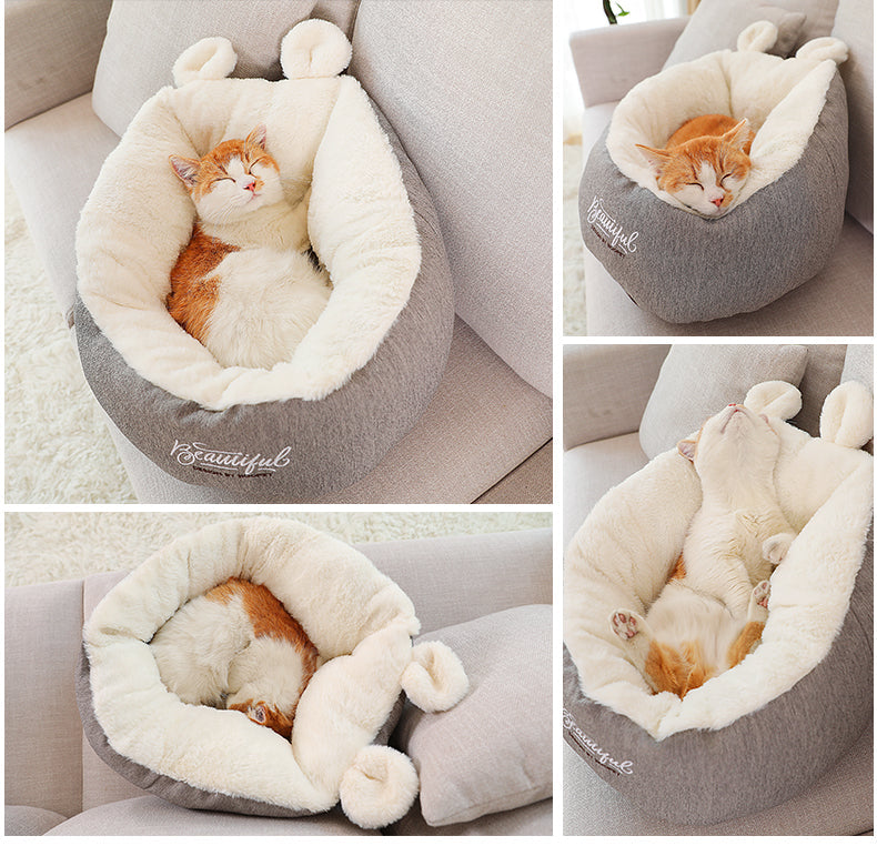 Pet Dog Bed Warming Soft Sleeping Bag Cushion Puppy Kennel Petzymart