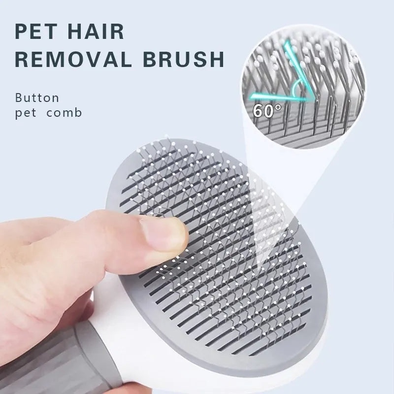 Pet Dog & Cat Comb Self Cleaning Pet Hair Remover Petzymart