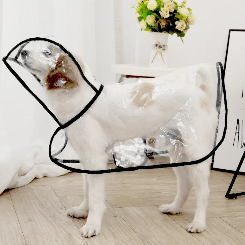 Pet Dog Puppy Transparent Rainwear Raincoat Petzymart