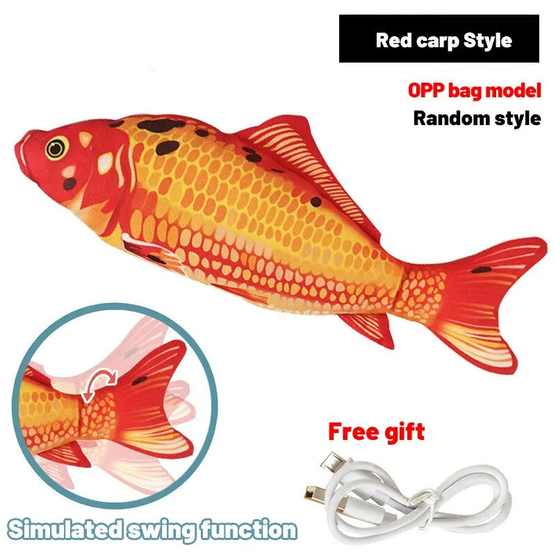 Pet Fish Toy Soft Plush Toy USB Charger Petzymart