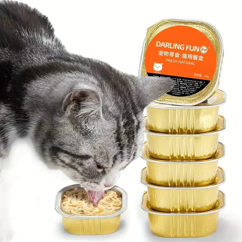 Pet Food, Wet Cat Food With Gravy, Canned Cat Fat Gill Nutrition Supplement ( 9 Packs ) Petzymart