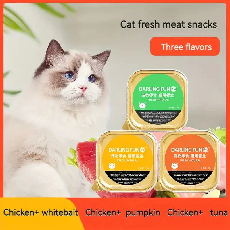 Pet Food, Wet Cat Food With Gravy, Canned Cat Fat Gill Nutrition Supplement ( 9 Packs ) Petzymart
