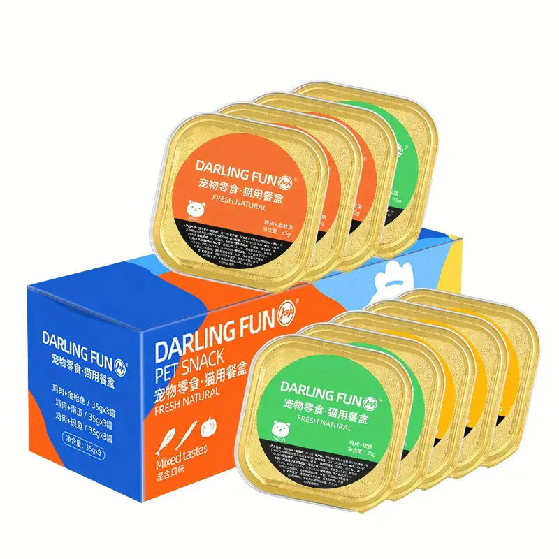 Pet Food, Wet Cat Food With Gravy, Canned Cat Fat Gill Nutrition Supplement ( 9 Packs ) Petzymart