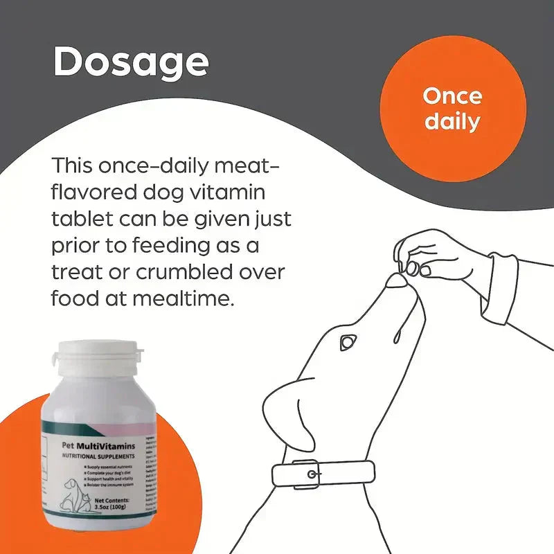 Pet-Tabs Plus Multivitamin And Mineral Supplement For Dogs With Special Nutritional Needs( 200 Tablets ) Petzymart