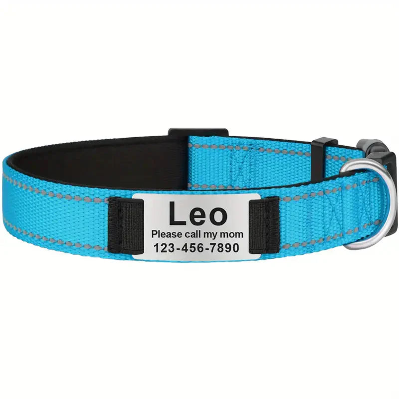 Reflective Personalized Dog Collar for Medium Dogs with Padded Comfort Petzymart
