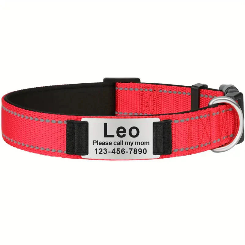 Reflective Personalized Dog Collar for Medium Dogs with Padded Comfort Petzymart