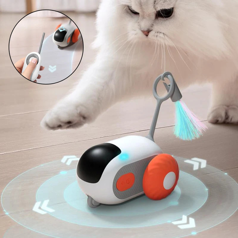 Remote Control Interactive Cat Car Toy USB Charging Chasing Automatic Self-moving Remote Smart Control Car Petzymart