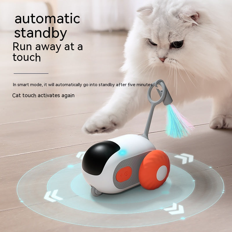 Remote Control Interactive Cat Car Toy USB Charging Chasing Automatic Self-moving Remote Smart Control Car Petzymart