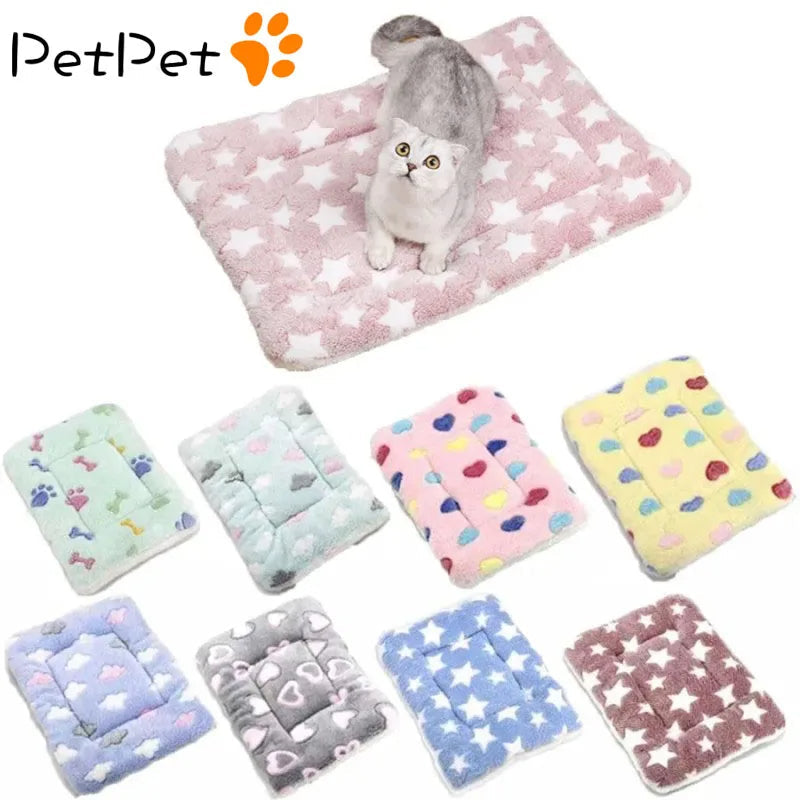Soft Cat Bed Mats Short Plush Pet Sleeping Bed Mats Petzymart