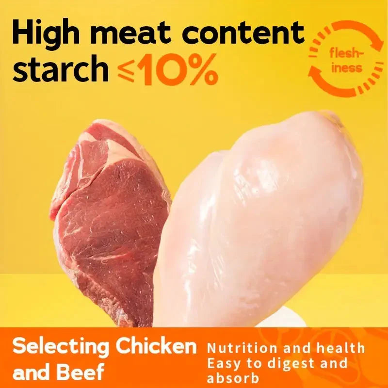 Soft Chicken and Beef Pet Ham Sausage Dog Snack - Healthy Training Treats for Dogs Petzymart