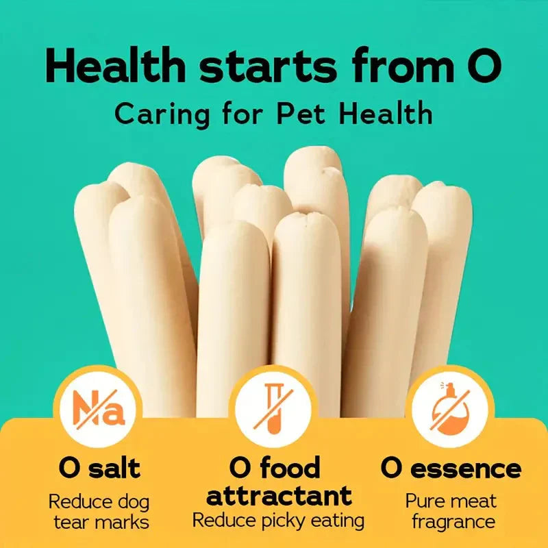 Soft Chicken and Beef Pet Ham Sausage Dog Snack - Healthy Training Treats for Dogs Petzymart