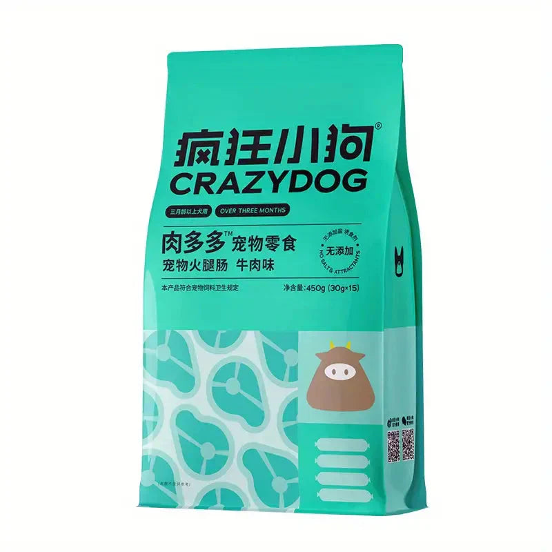 Soft Chicken and Beef Pet Ham Sausage Dog Snack - Healthy Training Treats for Dogs Petzymart