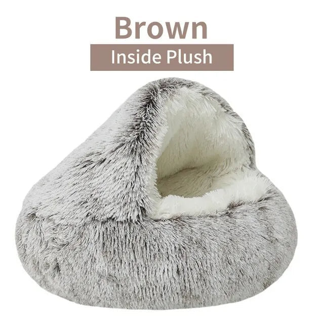 Soft Plush Round Cat & Dog Bed Pet Mattress Warm Petzymart