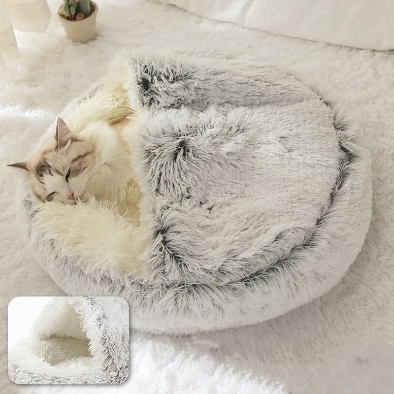 Soft Plush Round Cat & Dog Bed Pet Mattress Warm Petzymart