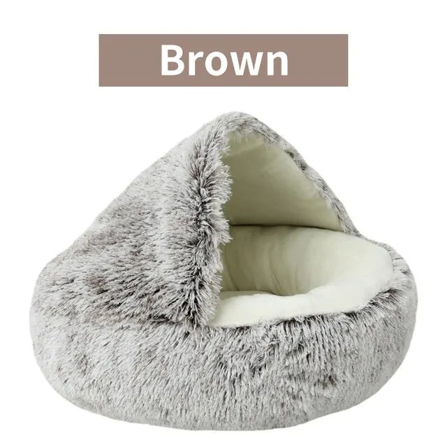 Soft Plush Round Cat & Dog Bed Pet Mattress Warm Petzymart