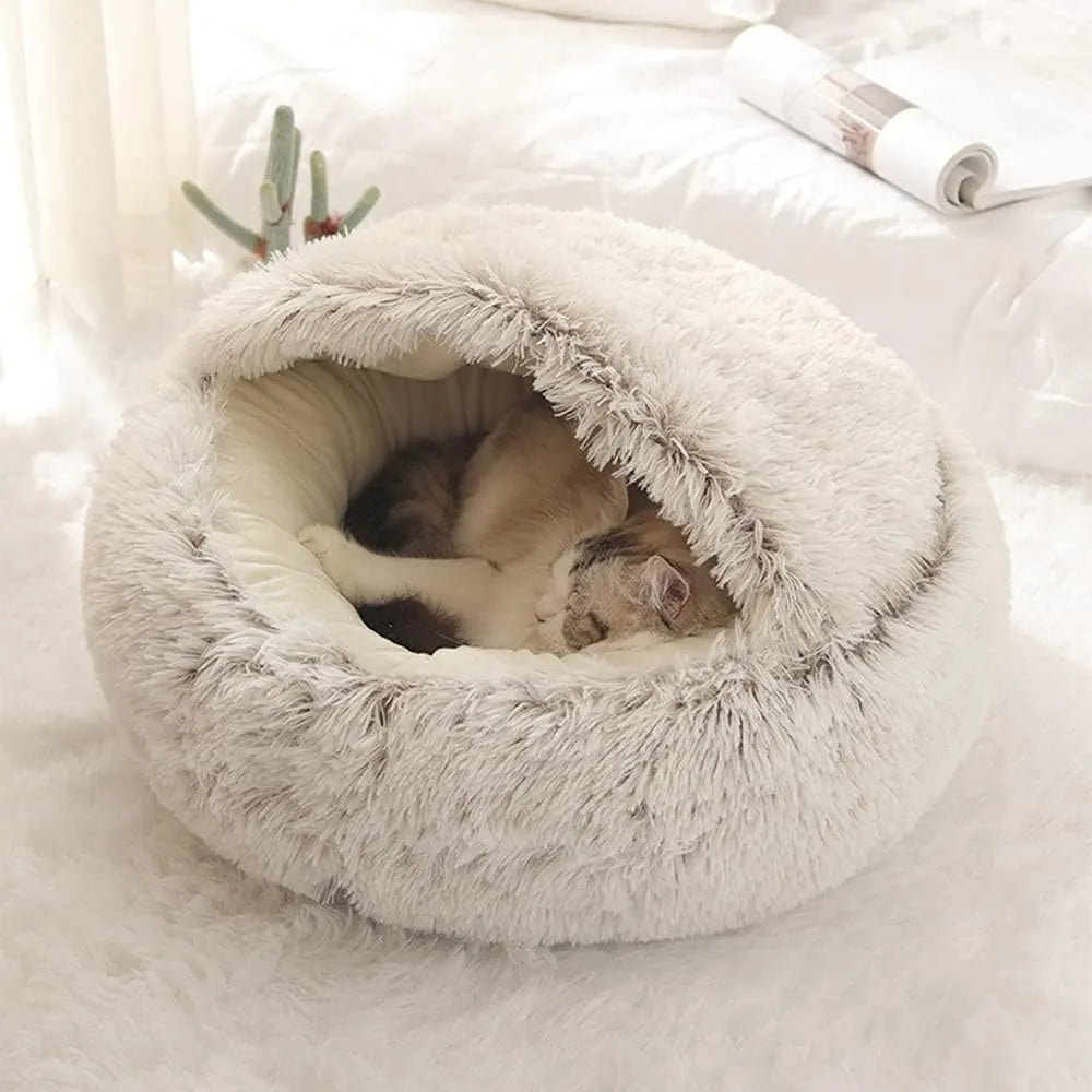 Soft Plush Round Cat & Dog Bed Pet Mattress Warm Petzymart