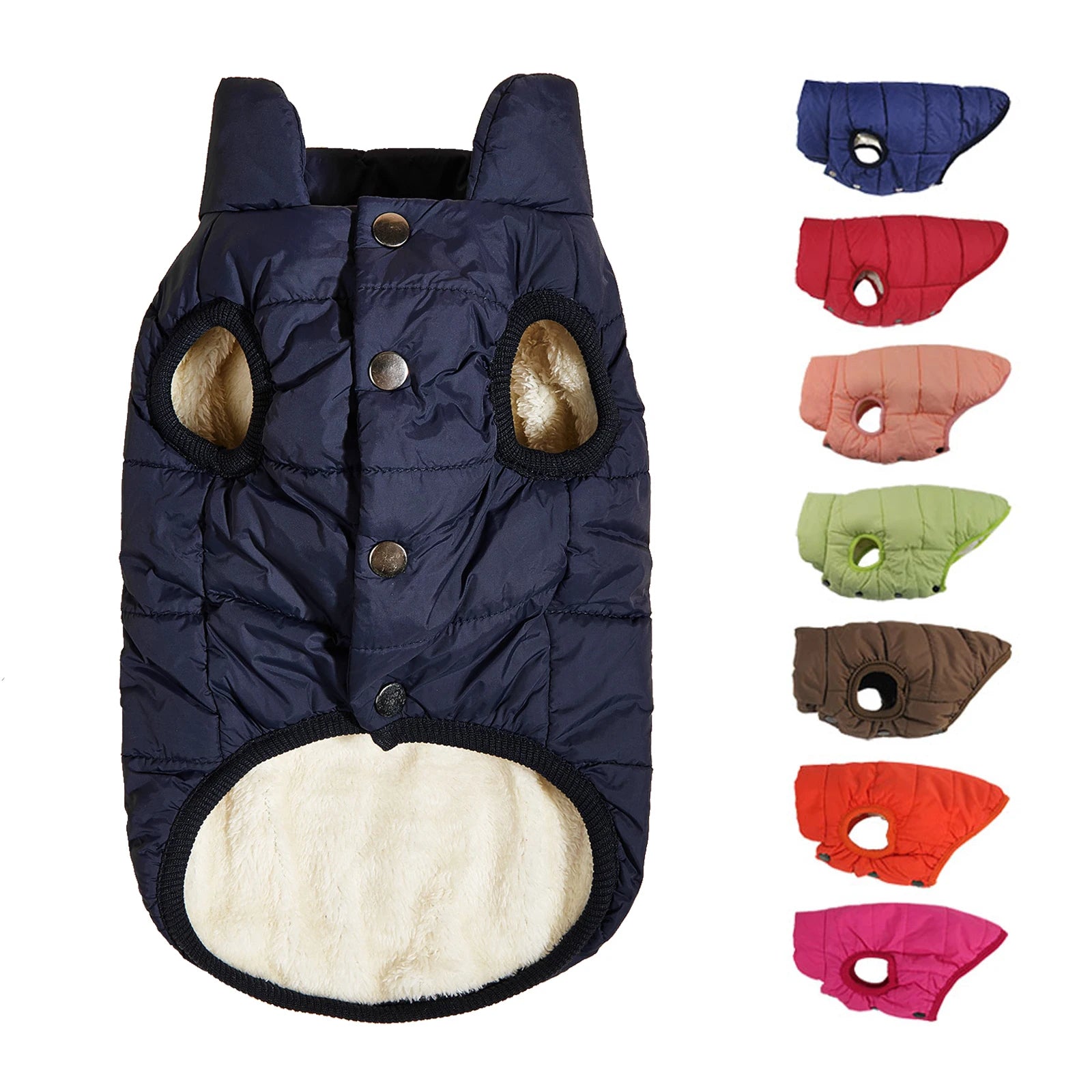 Winter Cold Proof Warm Dog Jacket with Fleece Cotton Lining Petzymart