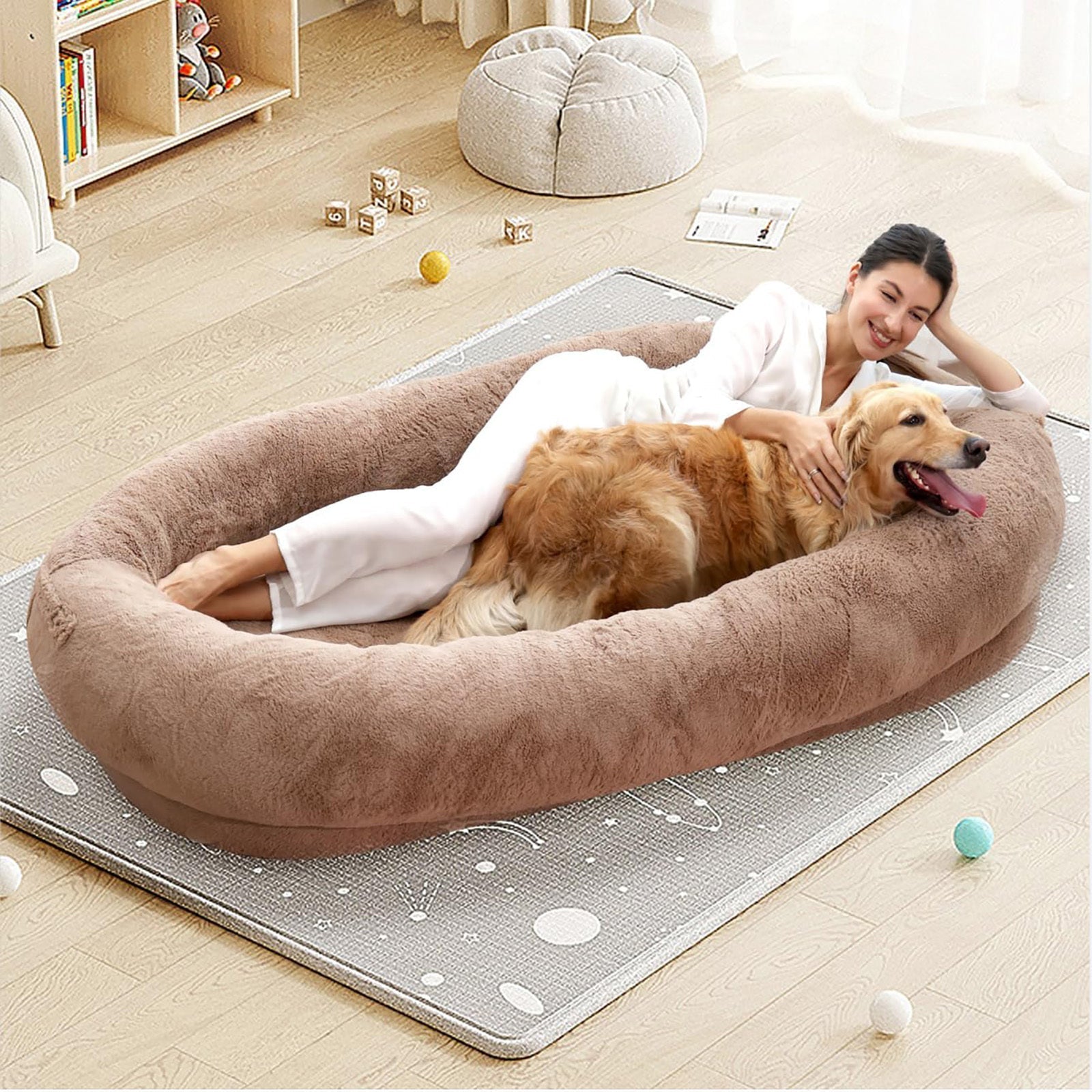 Pets Washable Faux Fur Bed